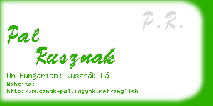 pal rusznak business card