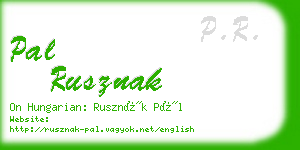 pal rusznak business card